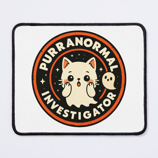 Item preview, Purranormal Investigator | Cute Kawaii Ghost Cat Funny Design (orange) designed and sold by OsasChild.