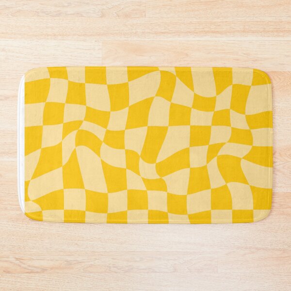 Item preview, Distorted Groovy Geometric Yellow Checkerboard Grid designed and sold by OneThreeSix.