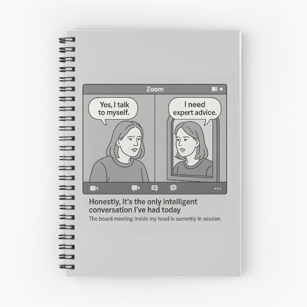 Item preview, Yes I Talk to Myself I Need Expert Advice Zoom Call Meme designed and sold by VoidBloom Studio.