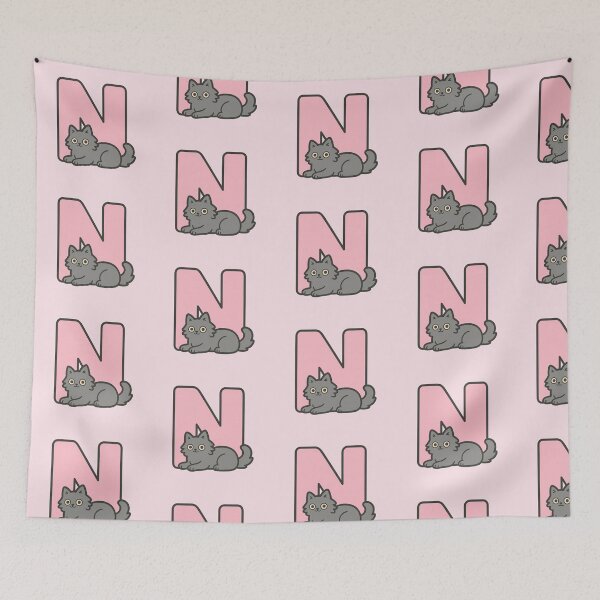 Item preview, Alphabet “N” – Cute Fluffy Cat Initial Sticker designed and sold by wwshd.