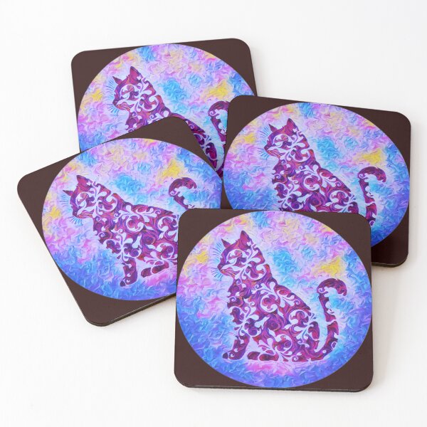 Item preview, Mystical Patterned Cat Art designed and sold by LuckyLunaBoutique.