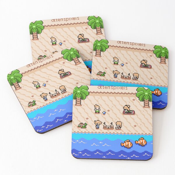 Item preview, Pixel Art: Day at the Beach designed and sold by OttensPixels.