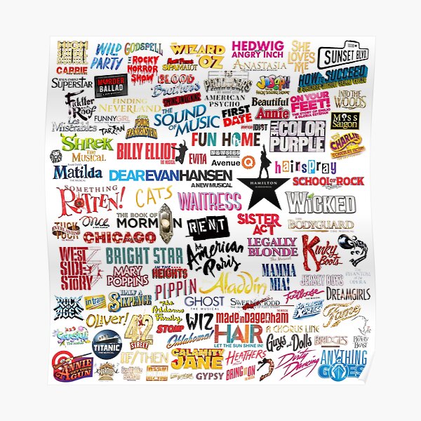 Broadway Posters Redbubble