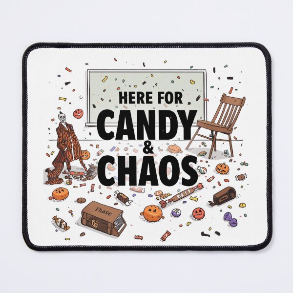Item preview, Here for Candy and Chaos – Funny Spooky Classroom Design designed and sold by jelonkaa.