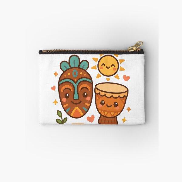 Item preview, Kawaii African Mask and Drum | Cute Afrocentric Music Art designed and sold by OsasChild.