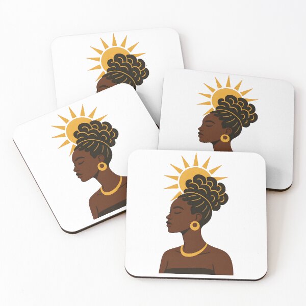 Item preview, Sun Goddess Black Woman | Minimalist Afrocentric Celestial Art designed and sold by OsasChild.