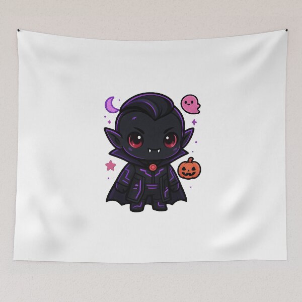 Item preview, Futuristic Black Chibi Vampire with Red Eyes designed and sold by OsasChild.
