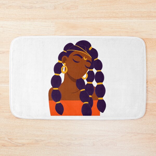 Item preview, Crescent Moon Goddess Black Woman | Minimalist Afrocentric Art designed and sold by OsasChild.