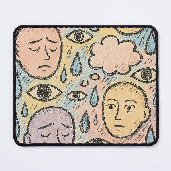 Item preview, Emotional Faces Under Rain Clouds designed and sold by weirdfishes123.