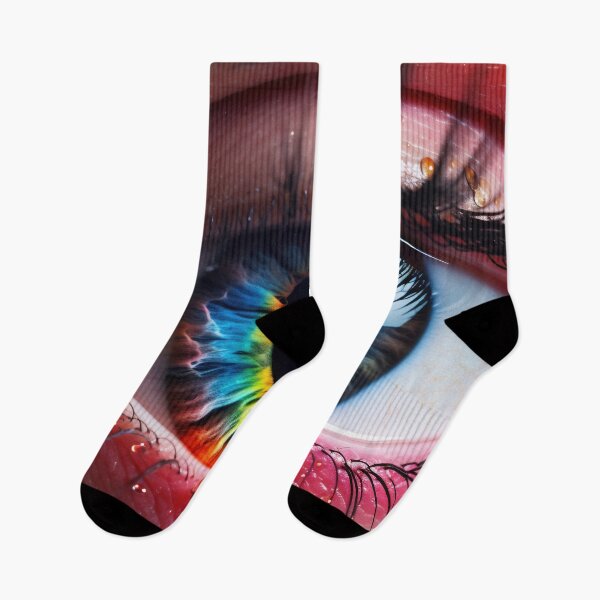 Item preview, Close-up of a vibrant eye with colorful iris patterns seen against a soft background during daytime designed and sold by anytka.
