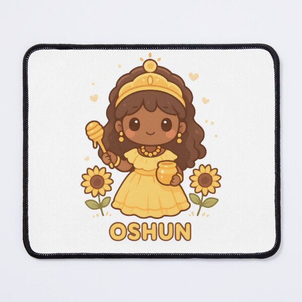 Item preview, Kawaii Oshun Chibi – Cute Pastel Orisha Art with Sunflowers & Honey designed and sold by OsasChild.