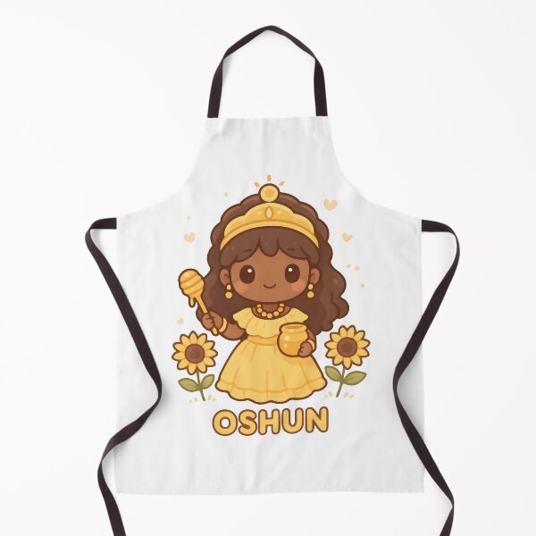 Item preview, Kawaii Oshun Chibi – Cute Pastel Orisha Art with Sunflowers & Honey designed and sold by OsasChild.