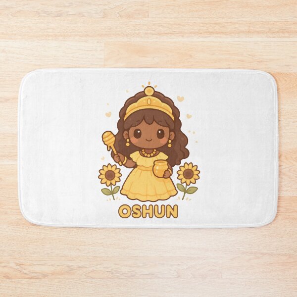 Item preview, Kawaii Oshun Chibi – Cute Pastel Orisha Art with Sunflowers & Honey designed and sold by OsasChild.