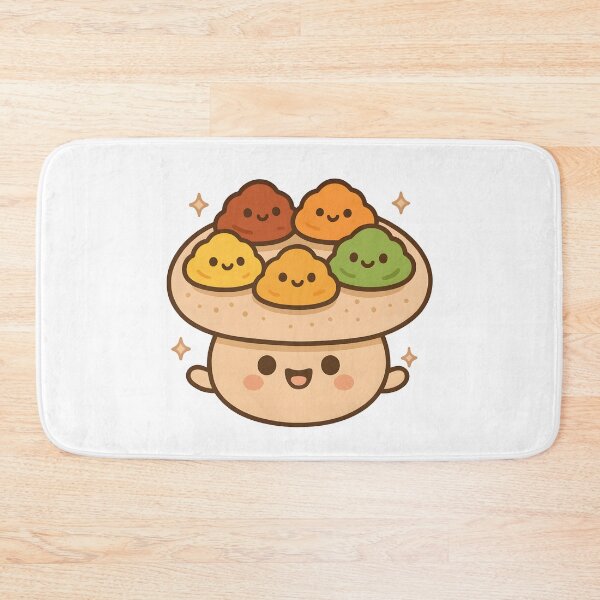 Item preview, Kawaii Injera with Ethiopian Stews | Cute African Food Art  designed and sold by OsasChild.