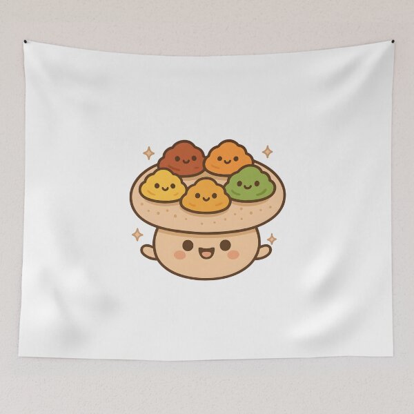 Item preview, Kawaii Injera with Ethiopian Stews | Cute African Food Art  designed and sold by OsasChild.