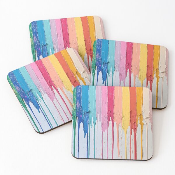 Item preview, Colorful paint drips on a canvas designed and sold by anytka.