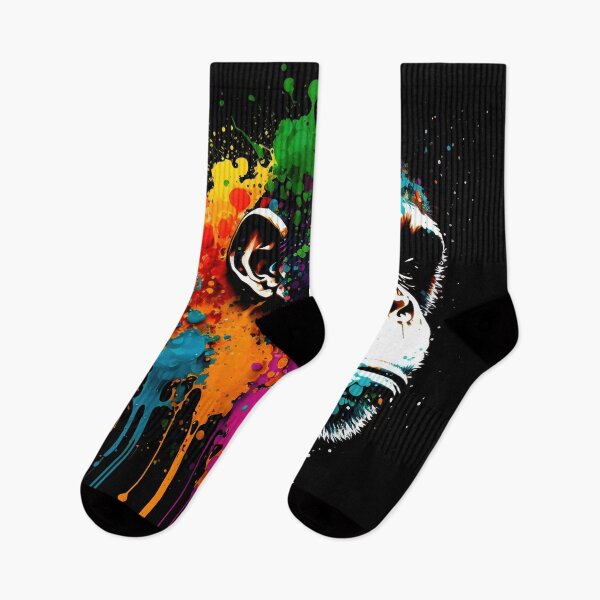 Item preview, Graffiti with a monkey on dark background with a splash, color art designed and sold by anytka.