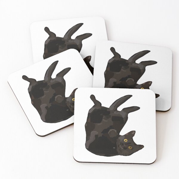 Item preview, Black Cat Tries Yoga. designed and sold by dakotii.
