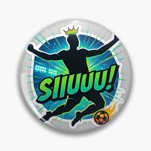 Item preview, SIIUUU Energy – Comic Style Football Celebration Sticker designed and sold by designs4you386.