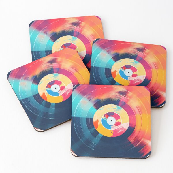 Item preview, Multicolored vinyl record on white background designed and sold by anytka.