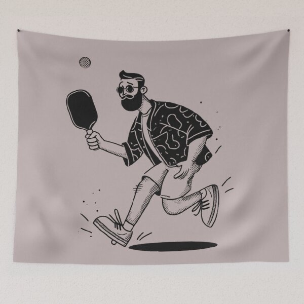 Item preview, Hipster Pickleball player designed and sold by Brendon987.