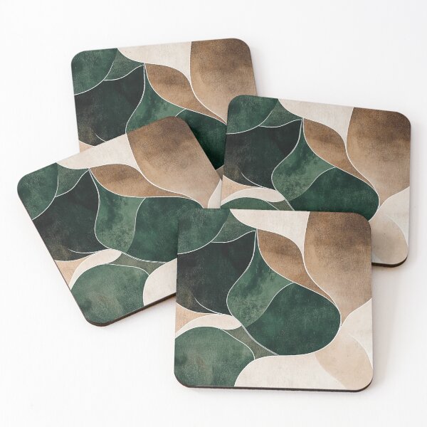 Item preview, Green and Beige Wave designed and sold by pamelastasczak.