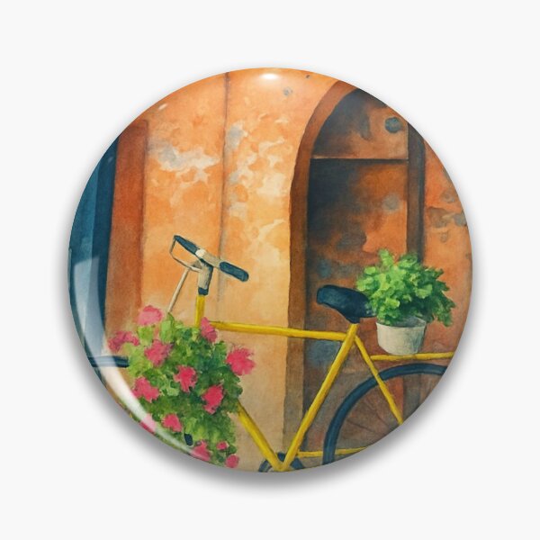 Item preview, Yellow Bicycle – Bitola Old Bazaar Wall Poster designed and sold by LalaMyArt.