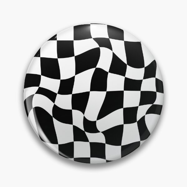 Item preview, Distorted Groovy Geometric Black and White Checkerboard Grid designed and sold by OneThreeSix.