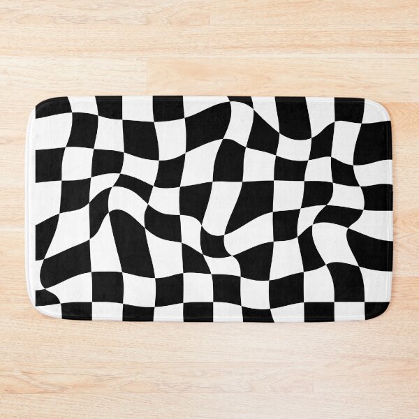 Item preview, Distorted Groovy Geometric Black and White Checkerboard Grid designed and sold by OneThreeSix.