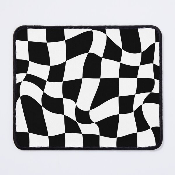 Item preview, Distorted Groovy Geometric Black and White Checkerboard Grid designed and sold by OneThreeSix.