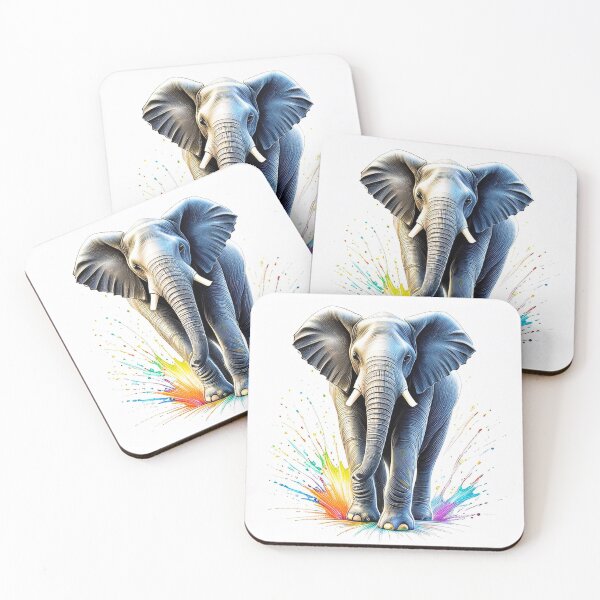 Item preview, Majestic Momentum – Elephant with Splash Art designed and sold by BhavnaGamiArts.
