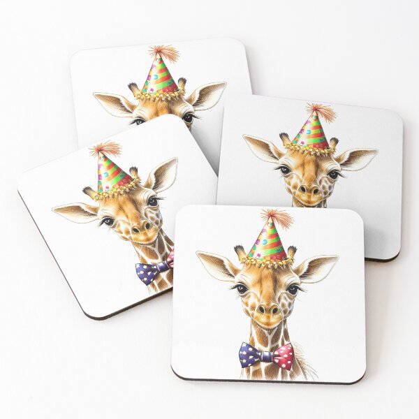 Item preview, Party Giraffe Celebration | Fun Safari Animal Artwork designed and sold by BhavnaGamiArts.