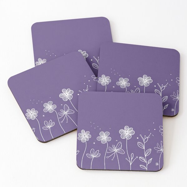 Item preview, Purple floral design with white designed and sold by anytka.