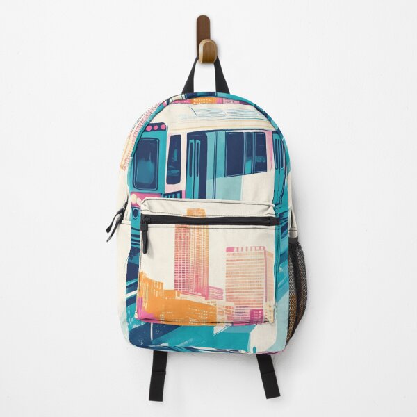 Item preview, Vibrant city with train tracks designed and sold by anytka.