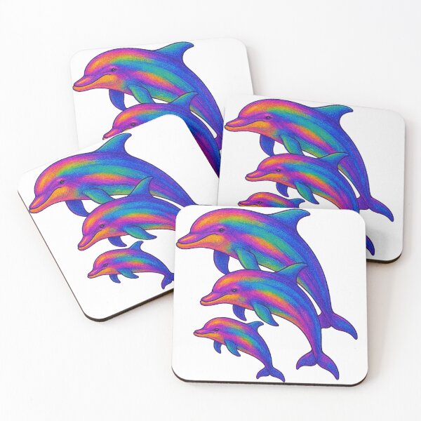 Item preview, Rainbow Dolphins Shirt designed and sold by nebshardesigns.