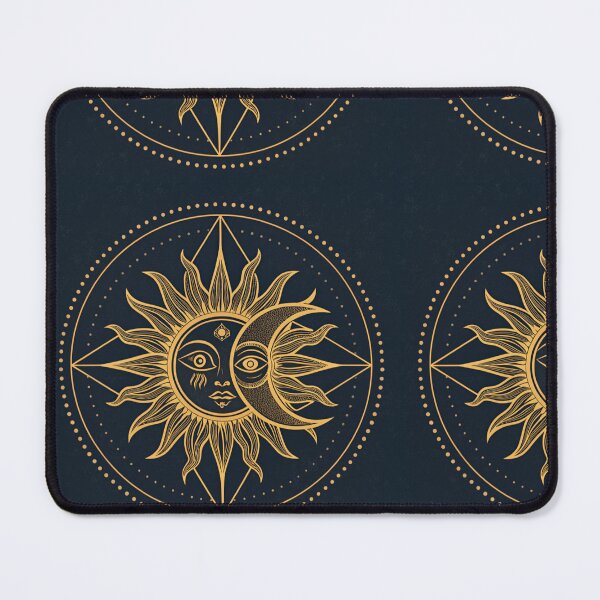 Item preview, Sun & moon with eyes & protection symbol. designed and sold by Lucky 777.