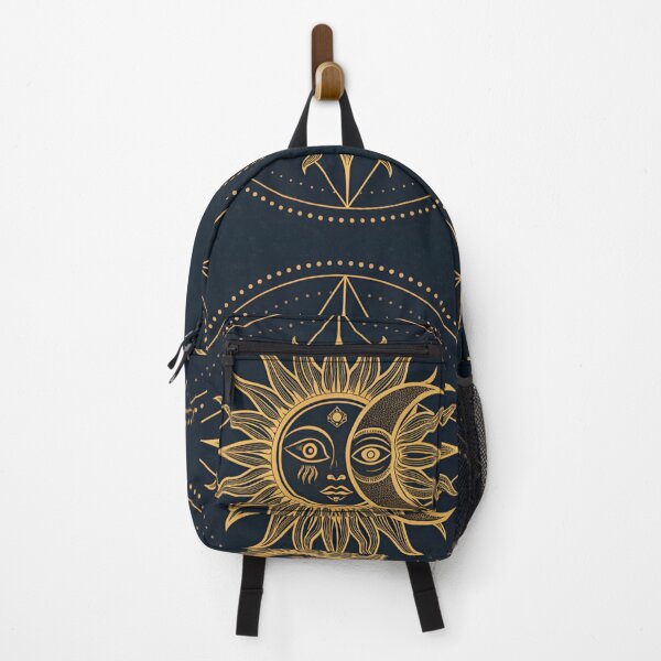 Item preview, Sun & moon with eyes & protection symbol. designed and sold by Lucky 777.