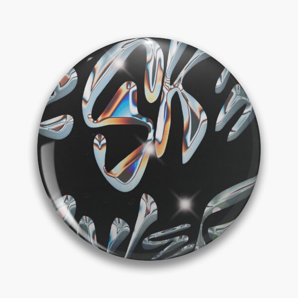 Item preview, Futuristic Chrome Abstract Text Design designed and sold by ybnhstudios.