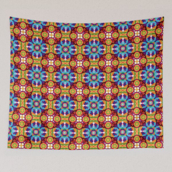 Item preview, rings colorful blob circle seamless repeat pattern designed and sold by Abrahamjrnd.