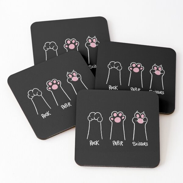 Item preview, Rock Paper Scissors Hand Game Cute Paw Funny Cat  designed and sold by DrawHandArt.
