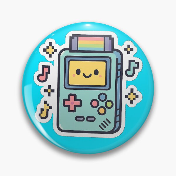 Item preview, Kawaii Retro Game Console – Cute Handheld Gaming Sticker designed and sold by KrintoryTees.
