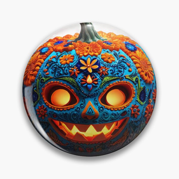 Item preview, Huichol Pumpkin with Marigolds and Candles - Calabaza Huichol con Cempasúchil y Velas designed and sold by SpectrumEssence.