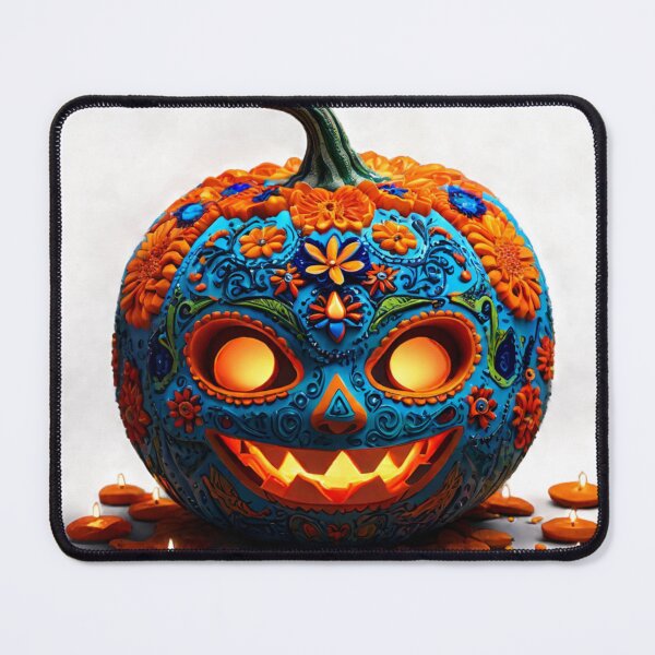 Item preview, Huichol Pumpkin with Marigolds and Candles - Calabaza Huichol con Cempasúchil y Velas designed and sold by SpectrumEssence.