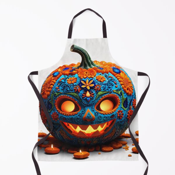 Item preview, Huichol Pumpkin with Marigolds and Candles - Calabaza Huichol con Cempasúchil y Velas designed and sold by SpectrumEssence.
