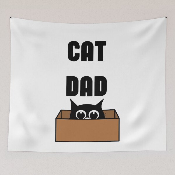 Item preview, Funny Cat Dad in Box Art designed and sold by DoraPL.