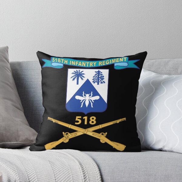 Item preview, Army - 518th Infantry Regiment - DUI w Number Br - Ribbon X 300 designed and sold by Military Insignia Products.
