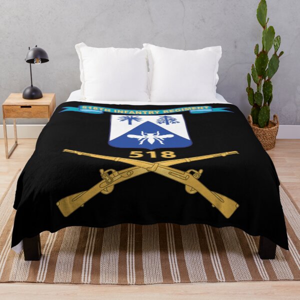 Item preview, Army - 518th Infantry Regiment - DUI w Number Br - Ribbon X 300 designed and sold by Military Insignia Products.