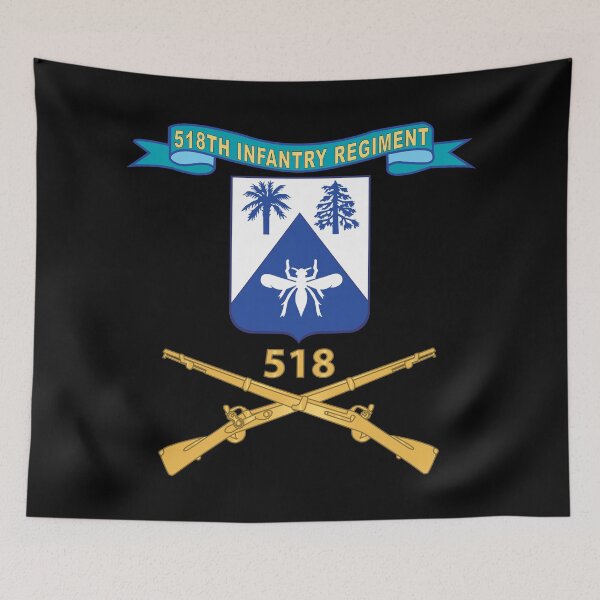 Item preview, Army - 518th Infantry Regiment - DUI w Number Br - Ribbon X 300 designed and sold by Military Insignia Products.