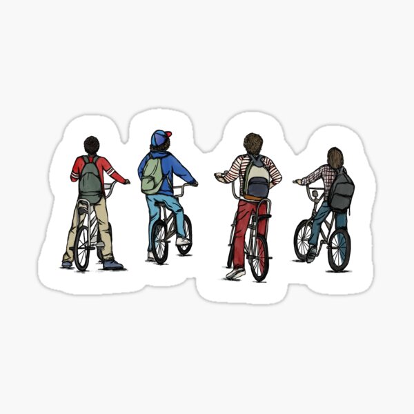Stranger Things – Eleven, Mike, Dustin, Lucas & Will Sci-Fi Adventure Sticker