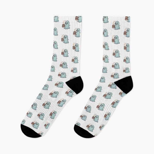 Item preview, Wake Me Up Ghost – Funny Kawaii Coffee Halloween designed and sold by Zyric Art.